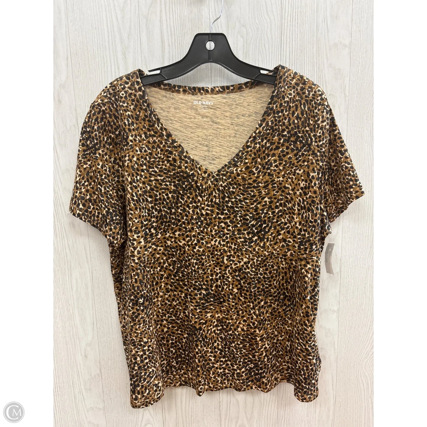 Top Short Sleeve By Old Navy In Animal Print, Size: L