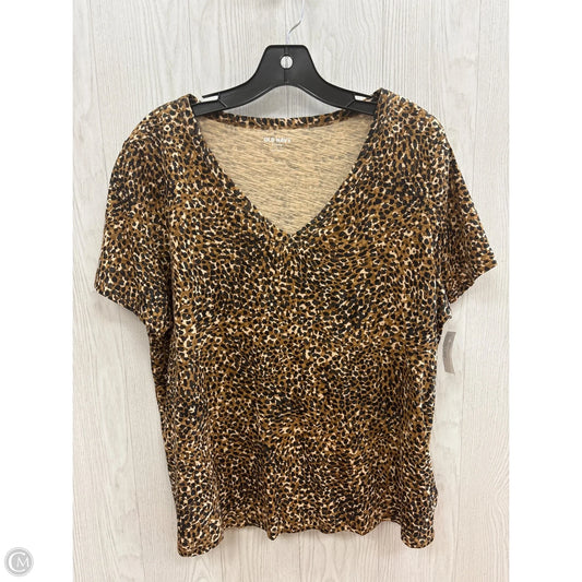 Top Short Sleeve By Old Navy In Animal Print, Size: L