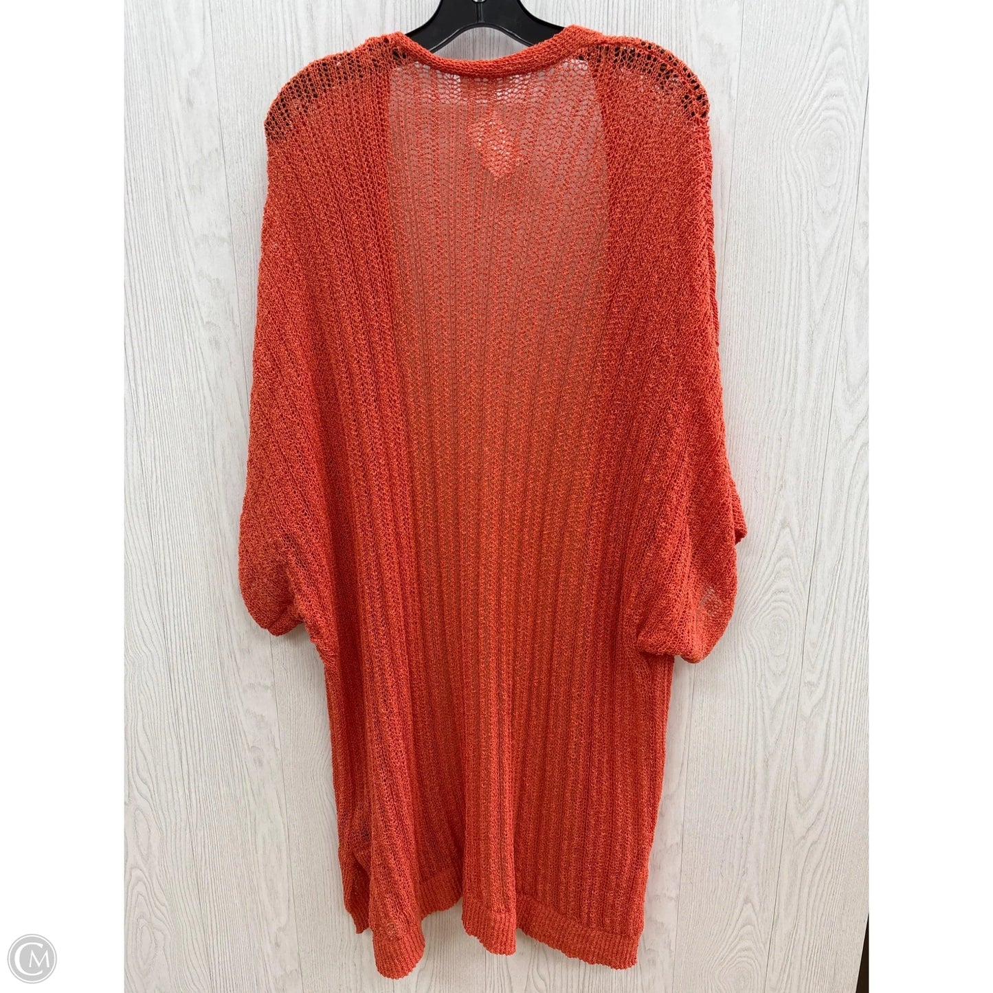Cardigan By Clothes Mentor In Orange, Size: 3x