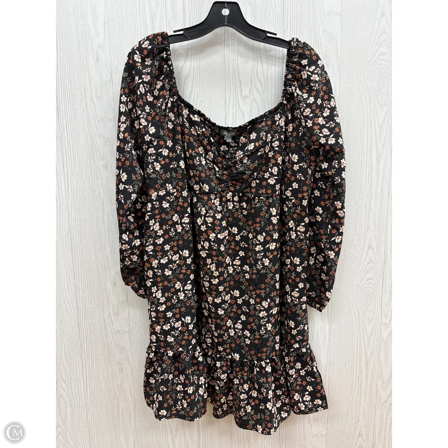 Dress Casual Short By Lily Rose In Floral Print, Size: L