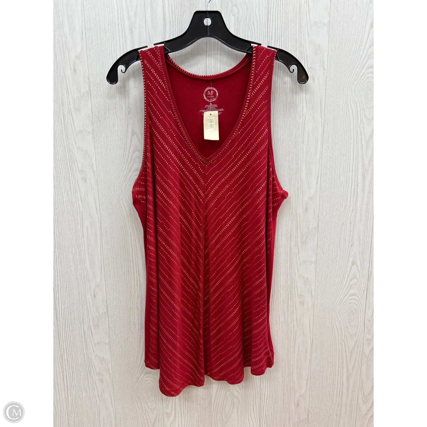 Top Sleeveless By Maurices In Red, Size: Xl