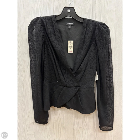 Top Long Sleeve By Express In Black, Size: Xs