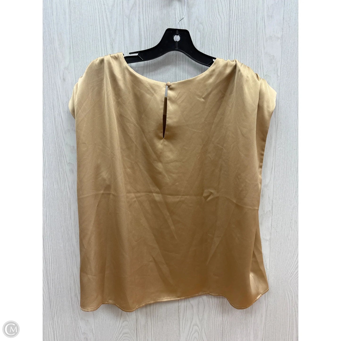 Top Sleeveless By Ann Taylor In Gold, Size: Xxl