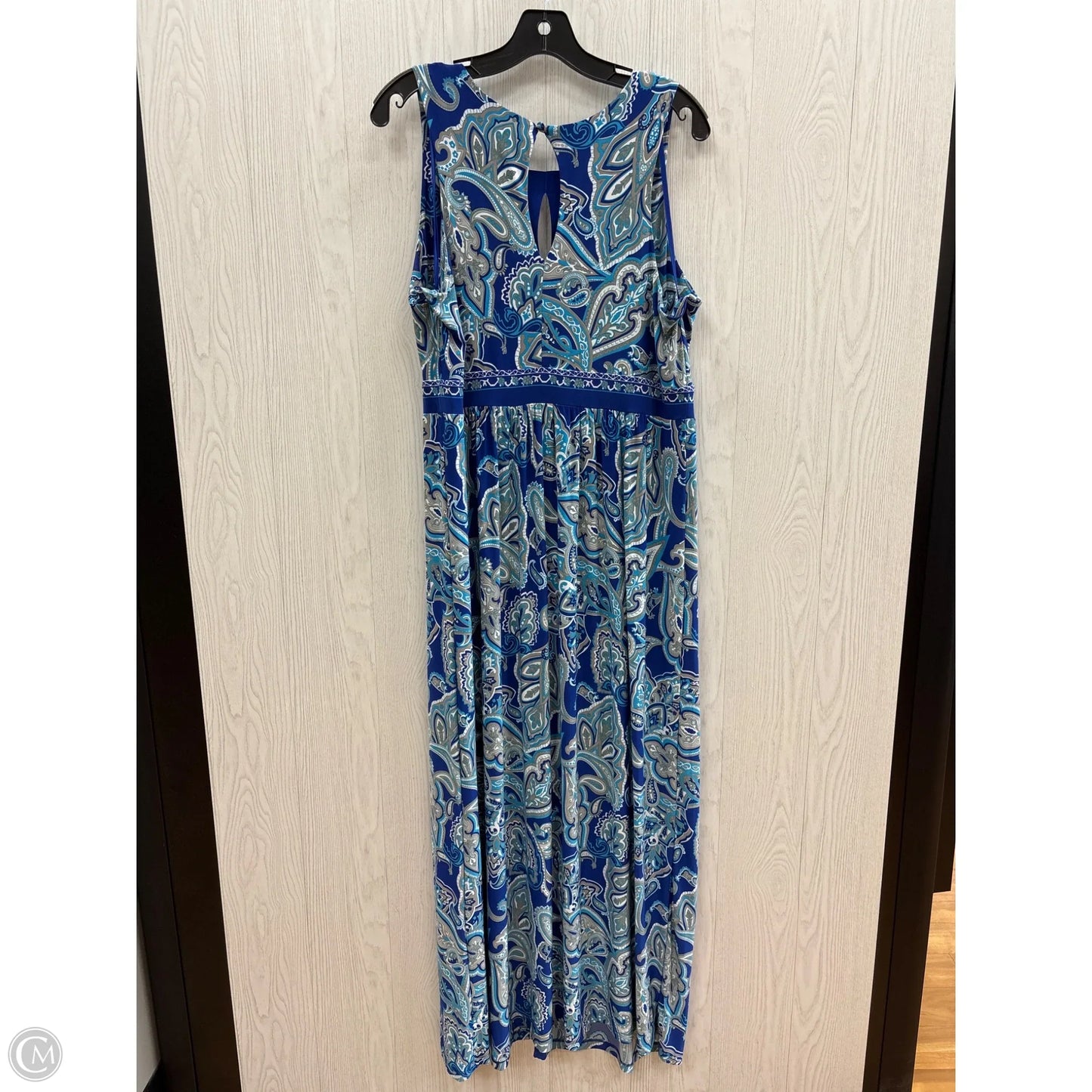 Dress Casual Maxi By Inc In Blue & Grey, Size: 2x