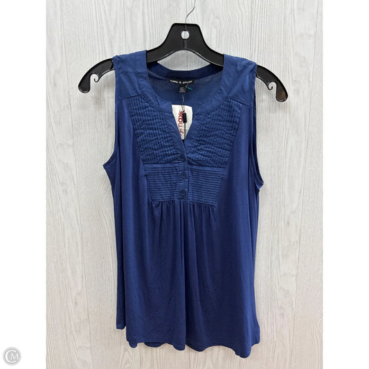 Top Sleeveless By Cable And Gauge In Blue, Size: S