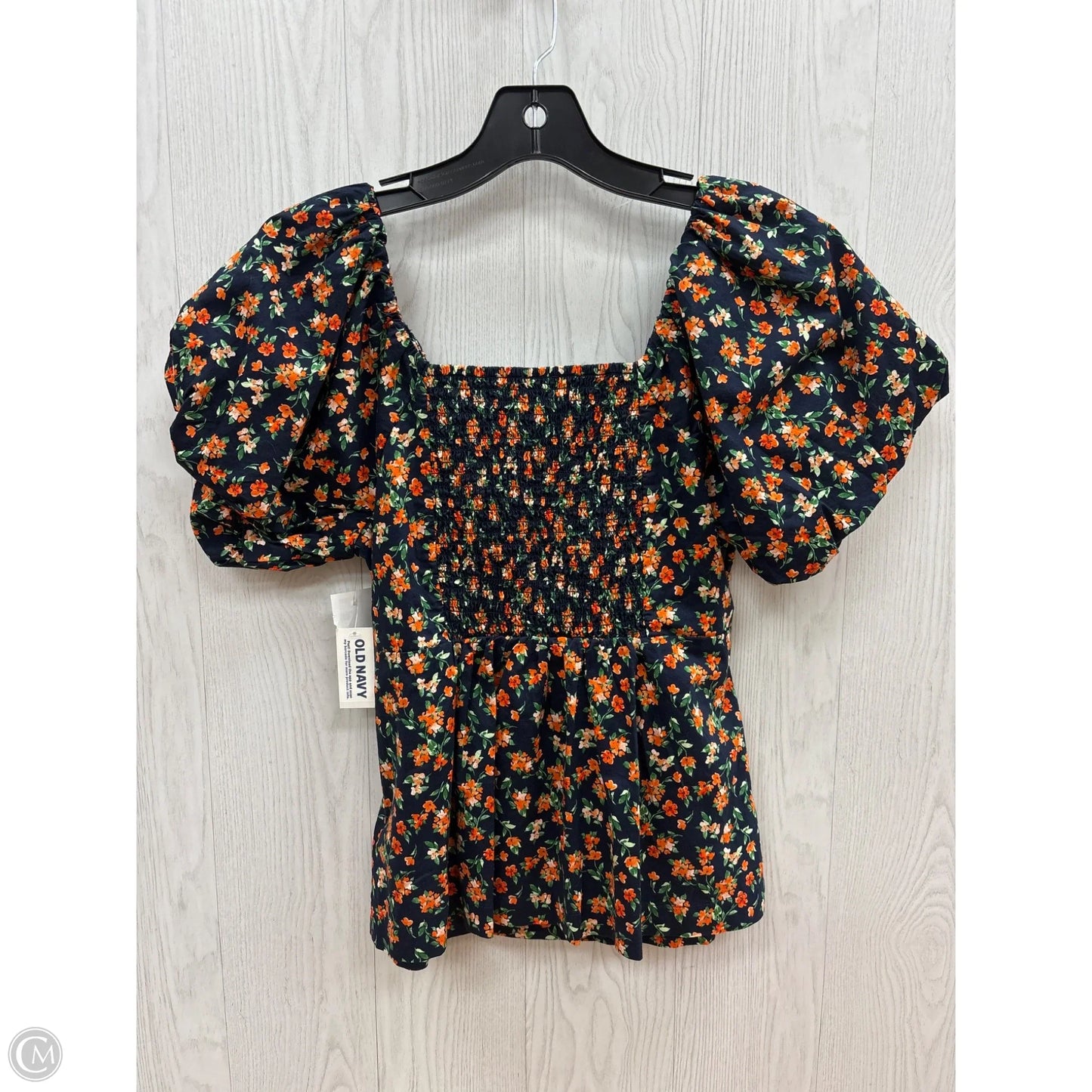 Top Short Sleeve By Old Navy In Floral Print, Size: M