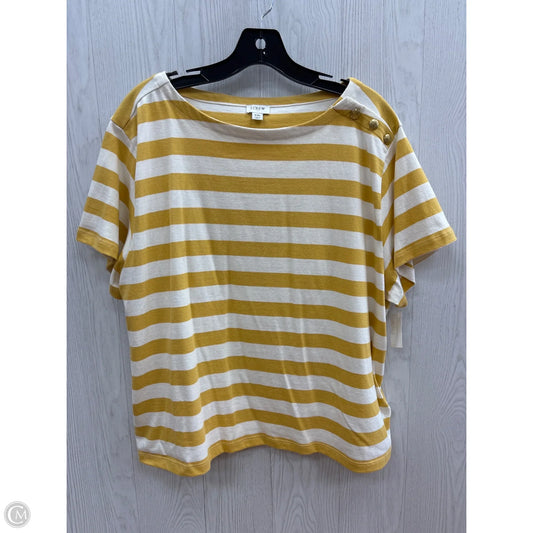 Top Short Sleeve By J. Crew In Yellow, Size: Xxl