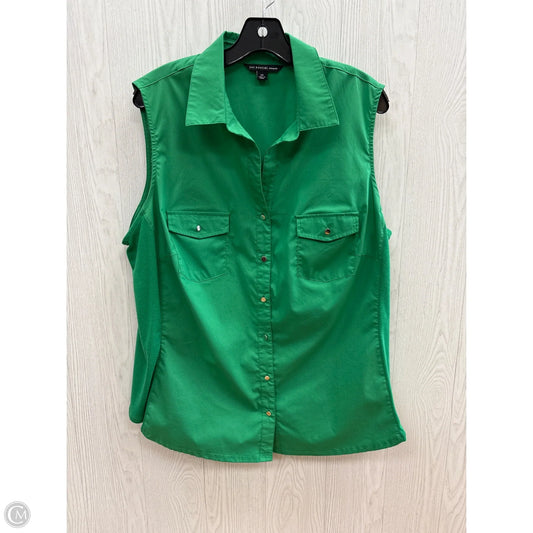 Top Sleeveless By Zac And Rachel In Green, Size: 2x