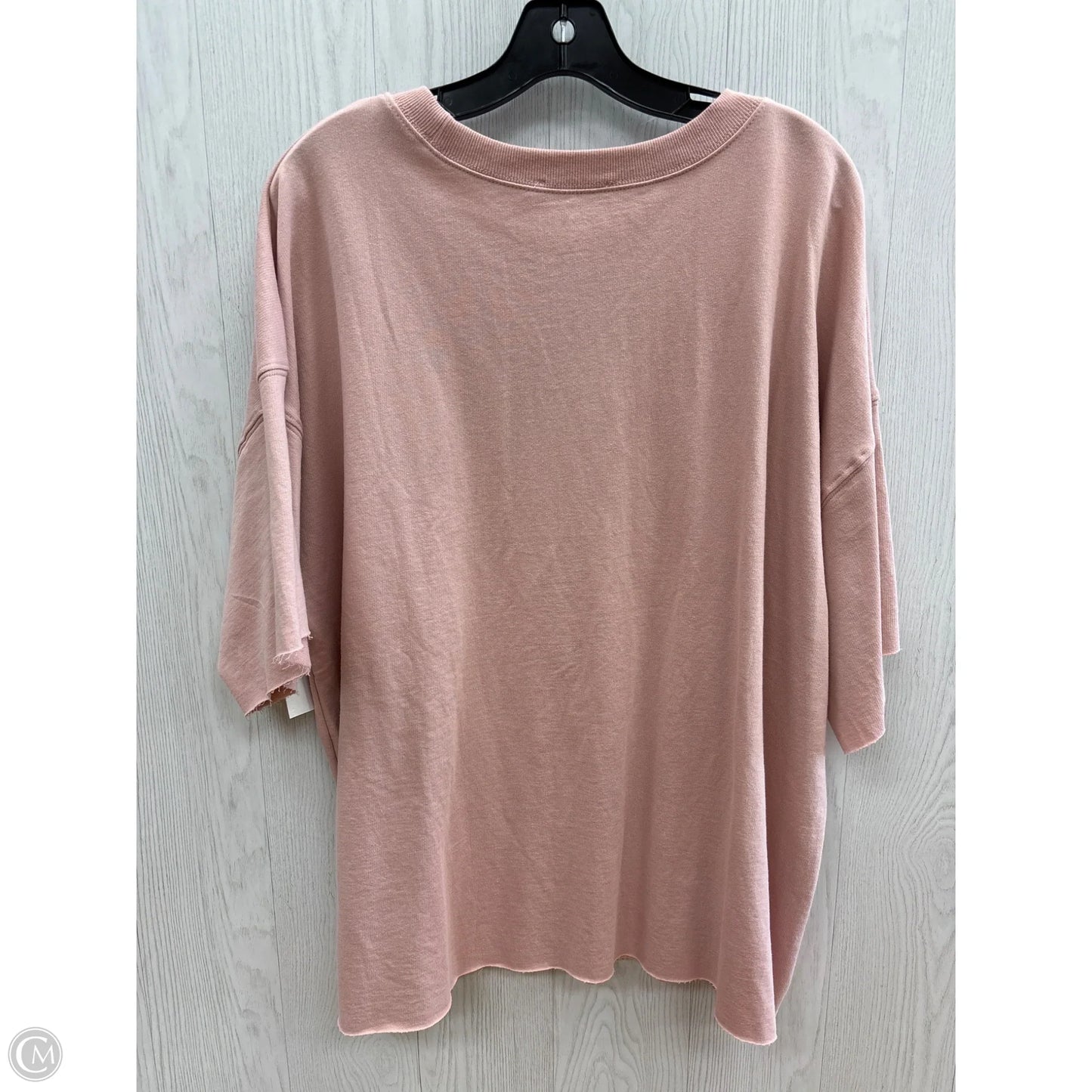 Top Short Sleeve By Zenana Outfitters In Pink, Size: L