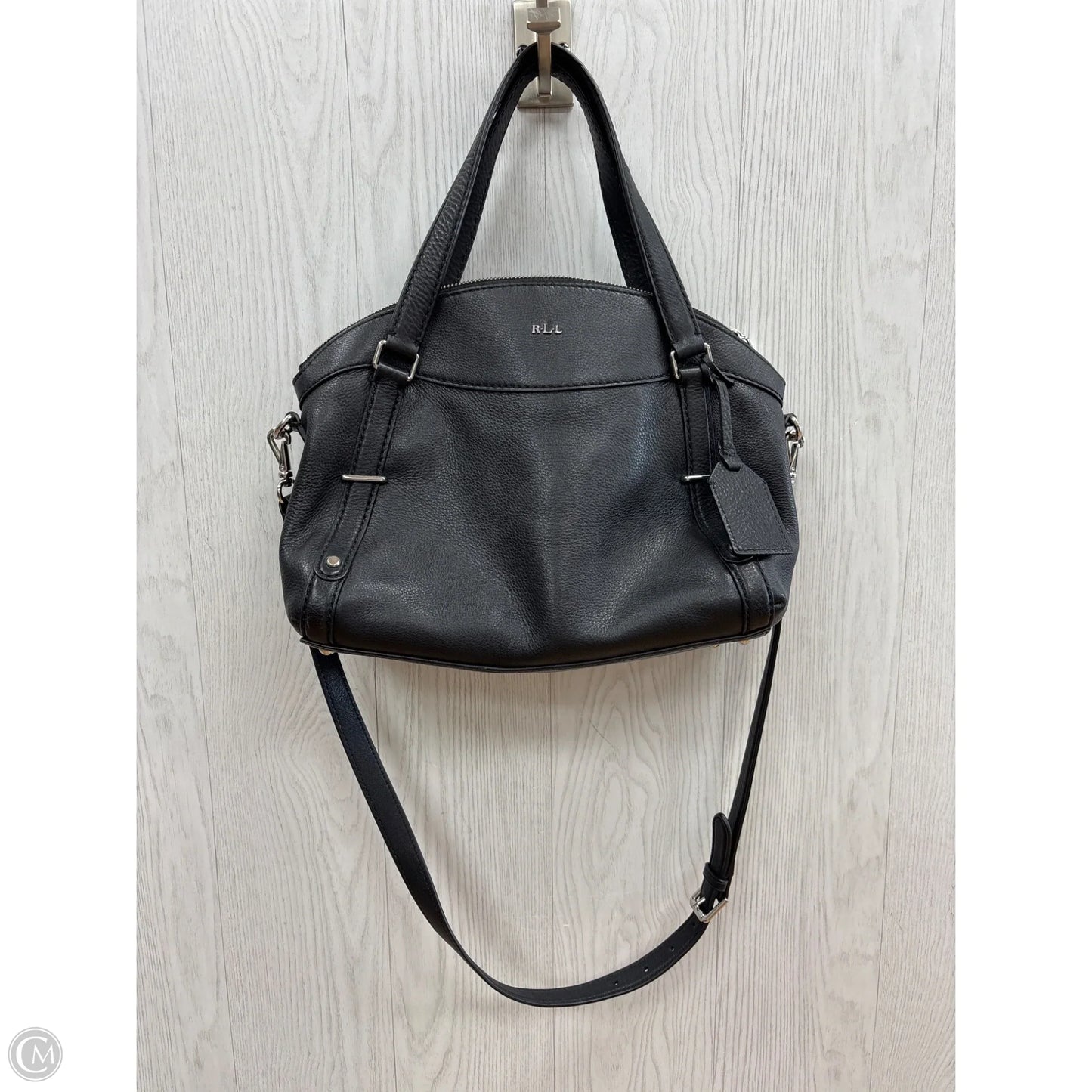 Handbag Leather By Ralph Lauren, Size: Medium