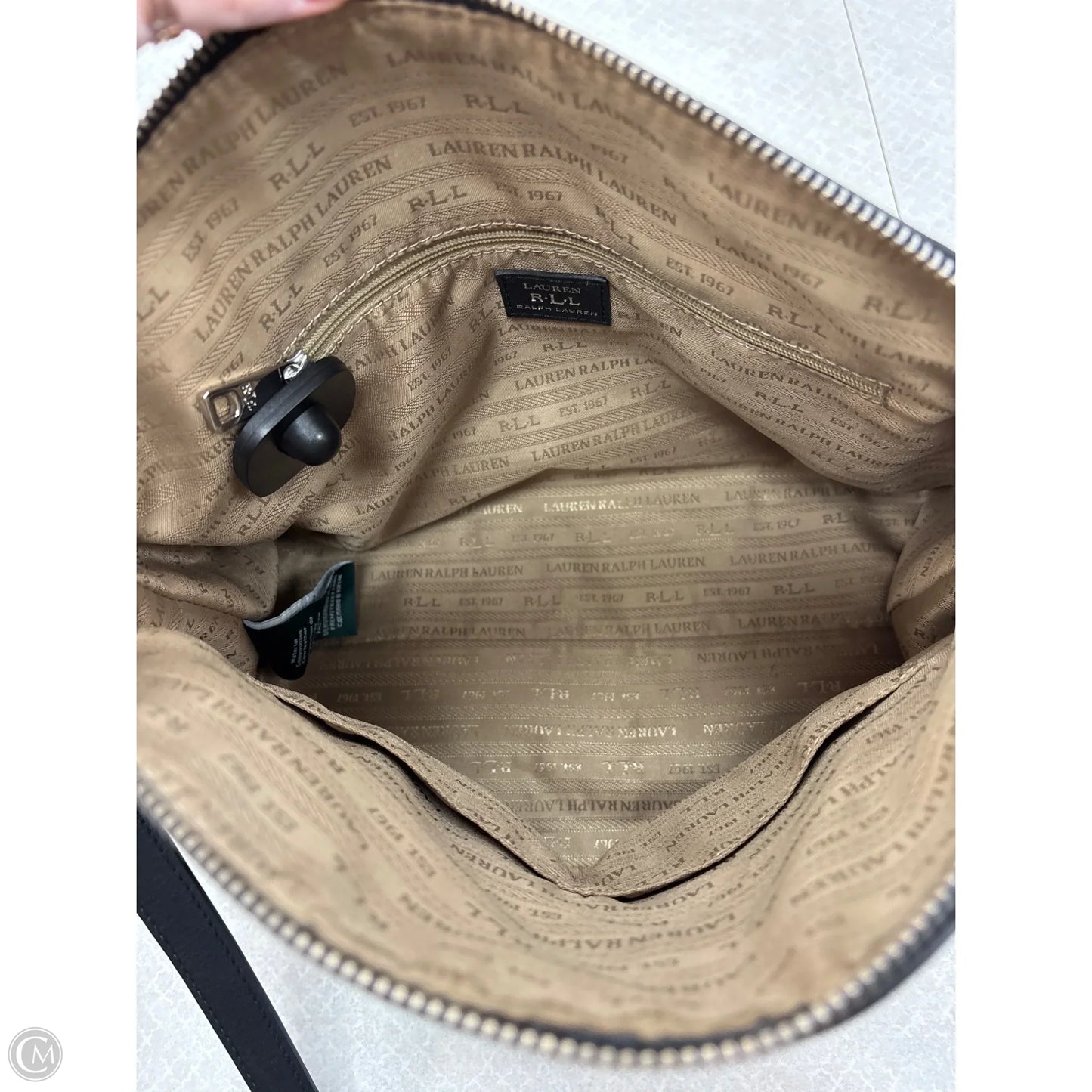 Handbag Leather By Ralph Lauren, Size: Medium