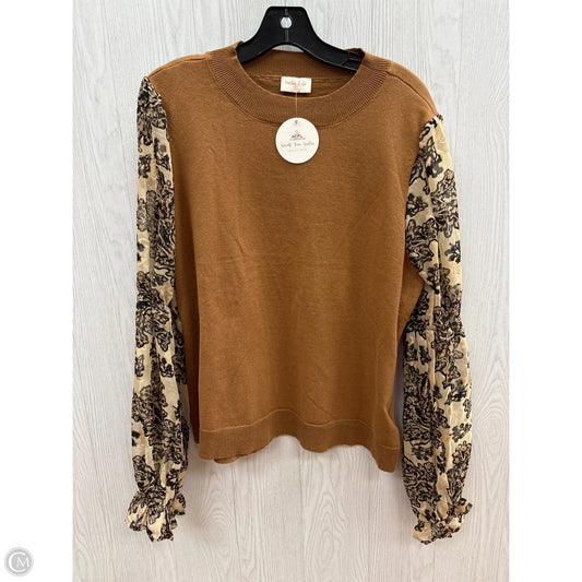 Sweater By Clothes Mentor In Tan, Size: 1x