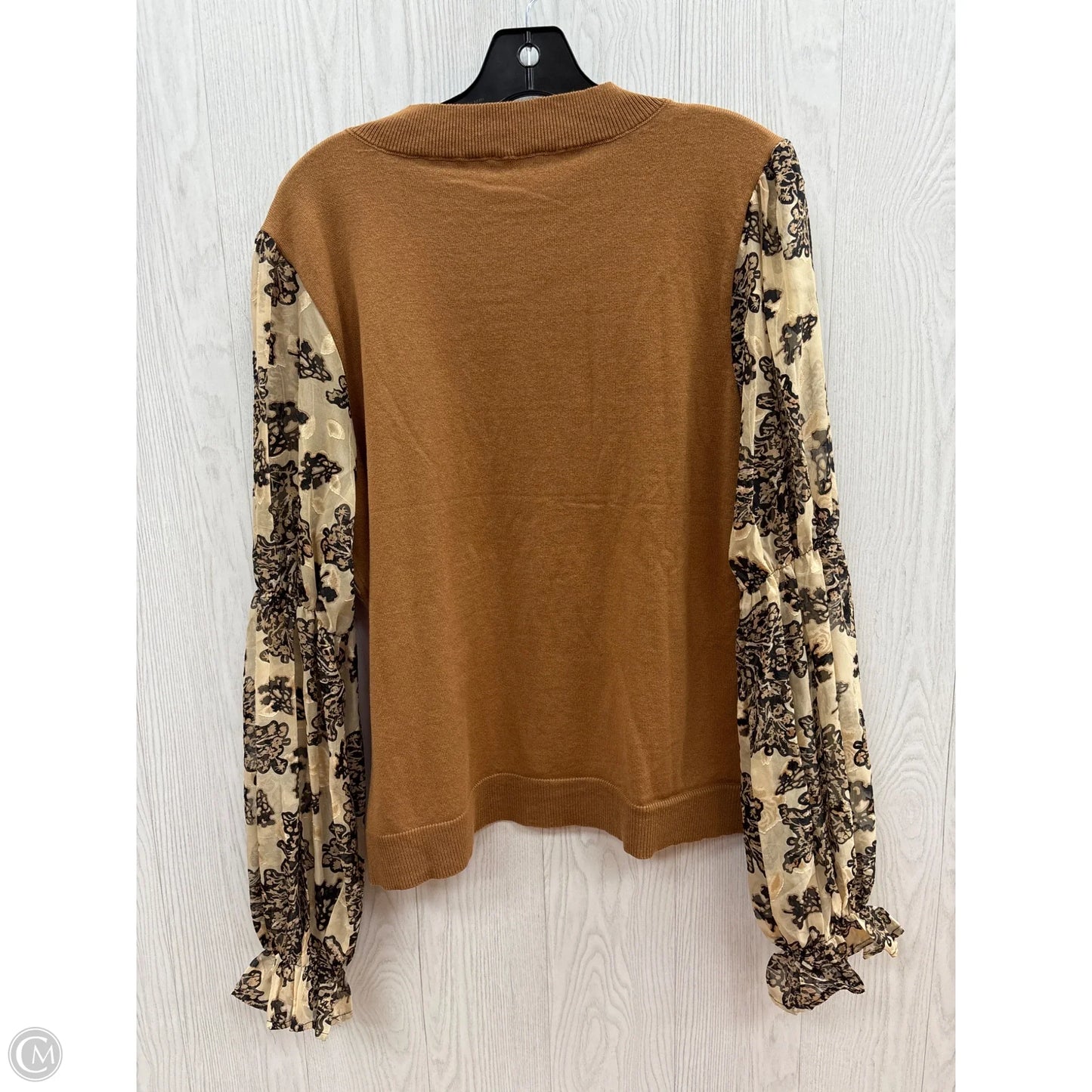 Sweater By Clothes Mentor In Tan, Size: 1x