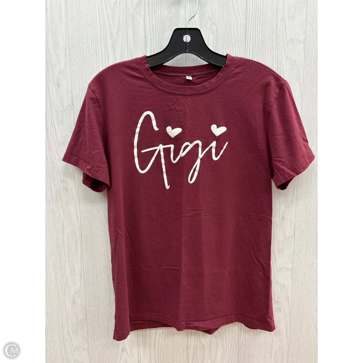 Top Short Sleeve Basic By Clothes Mentor In Maroon, Size: M