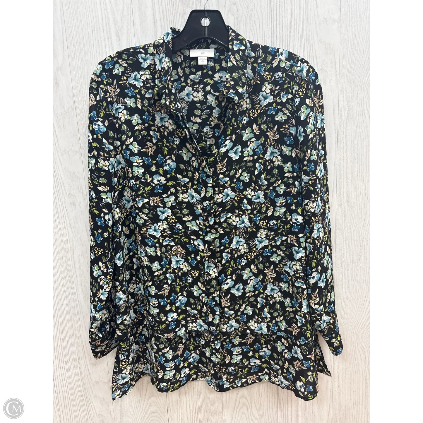 Top Long Sleeve By J. Jill In Floral Print, Size: Xs
