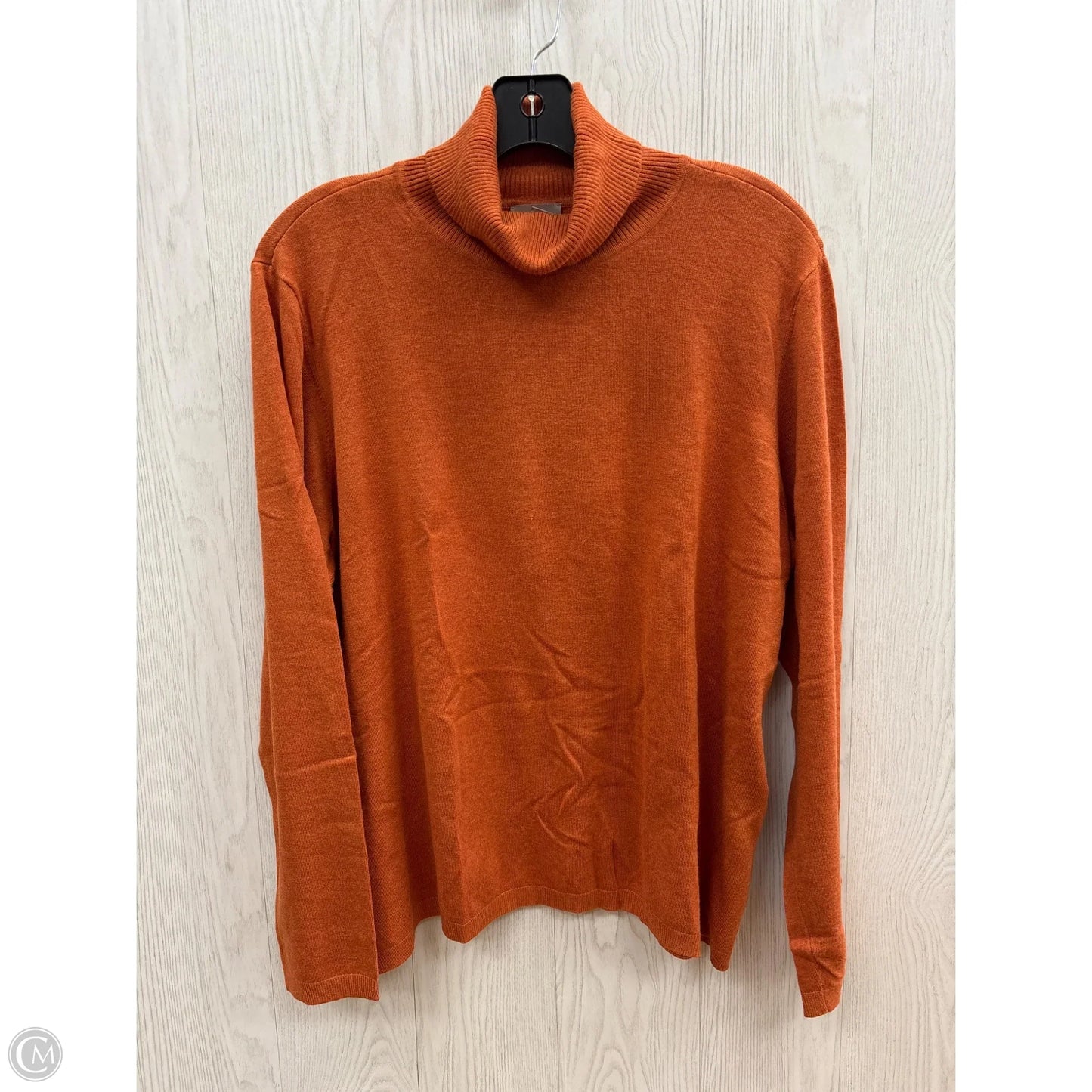 Top Long Sleeve By Chicos In Orange, Size: Xl