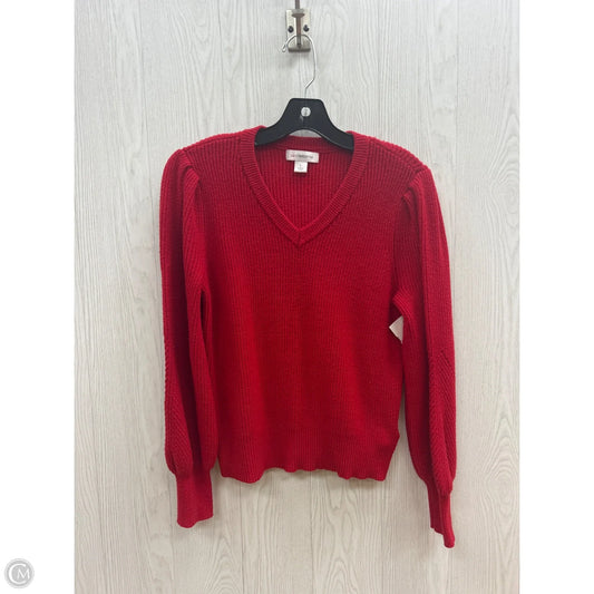 Sweater By Liz Claiborne In Red, Size: L