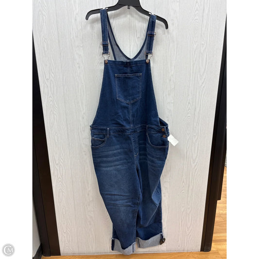 Overalls By Clothes Mentor In Blue Denim, Size: 20