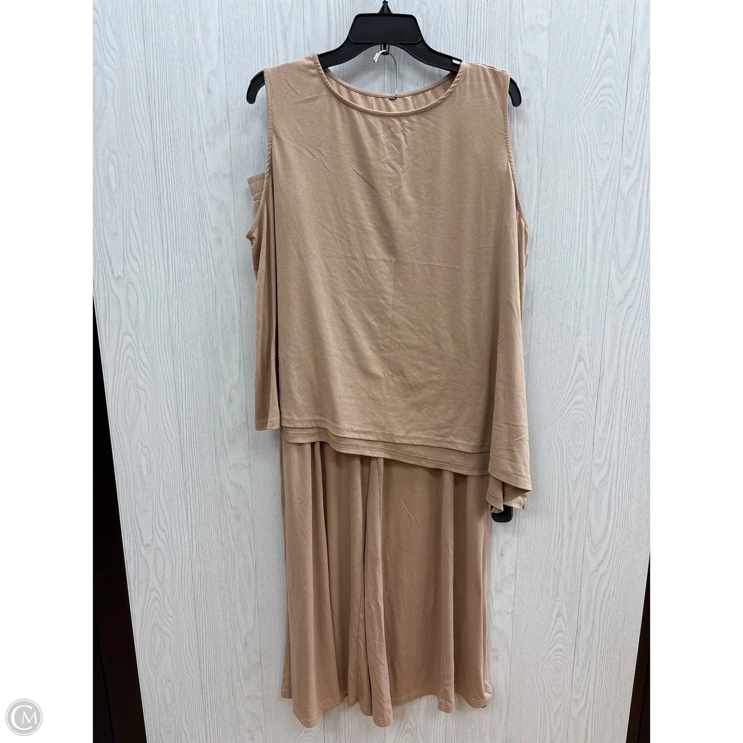 Pants Set 2pc By Clothes Mentor In Tan, Size: 3x