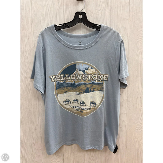 Top Short Sleeve Basic By Clothes Mentor In Blue, Size: Xxl