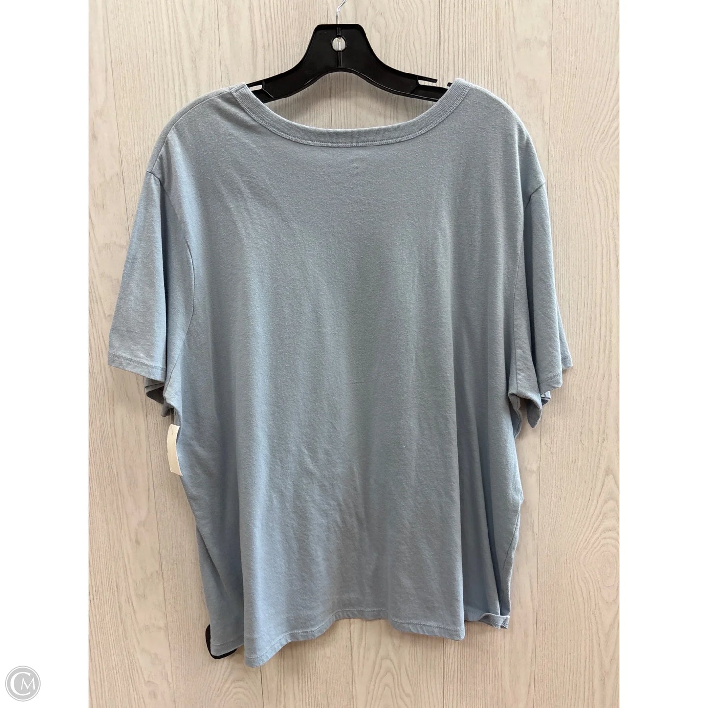 Top Short Sleeve Basic By Clothes Mentor In Blue, Size: 1x