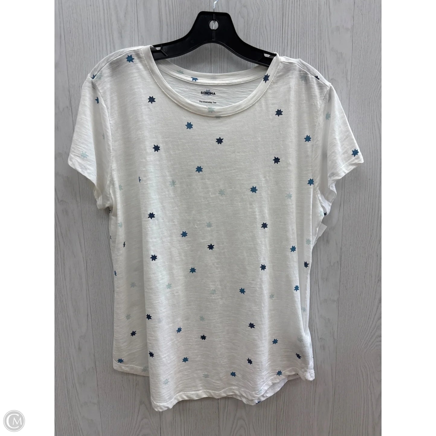 Top Short Sleeve By Sonoma In White, Size: L