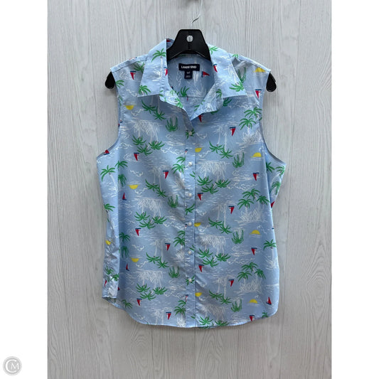 Top Sleeveless By Lands End In Blue, Size: Xl