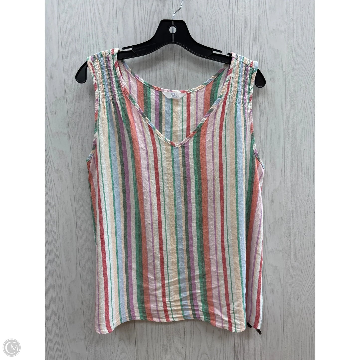 Top Sleeveless By Time And Tru In Multi-colored, Size: Xxl