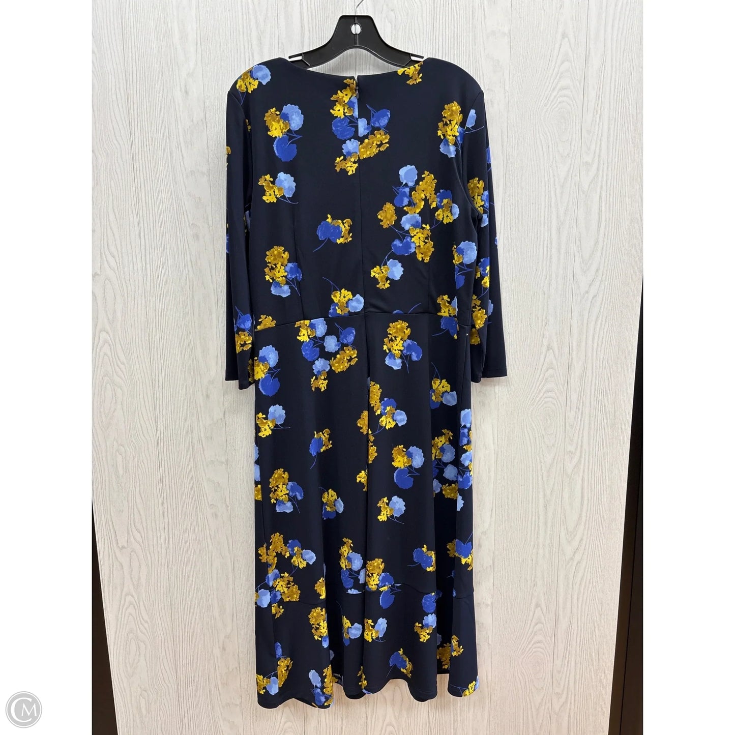 Dress Casual Midi By Talbots In Navy, Size: Xl