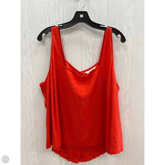 Top Sleeveless By Lc Lauren Conrad In Red, Size: 1x