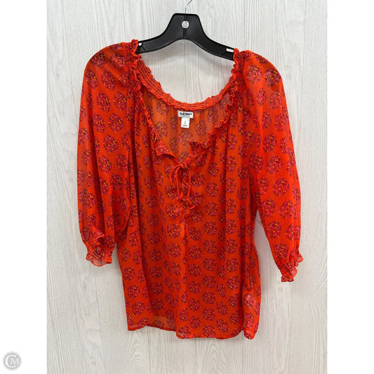 Top Short Sleeve By Old Navy In Orange, Size: L