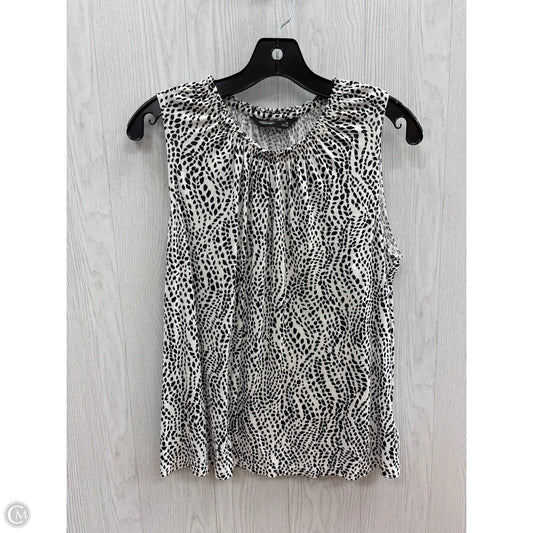 Top Sleeveless By Simply Vera In Black & White, Size: M