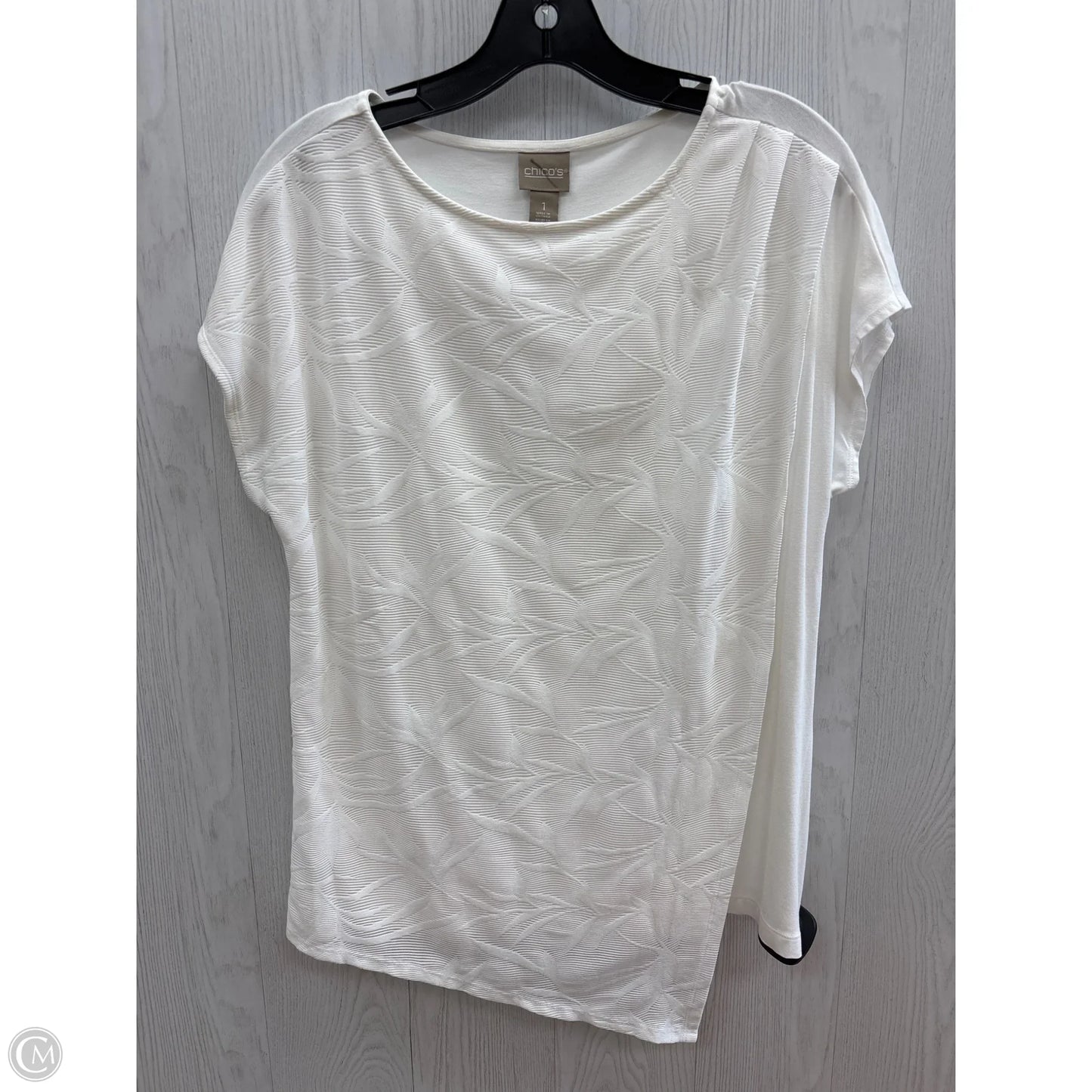 Top Short Sleeve By Chicos In White, Size: M