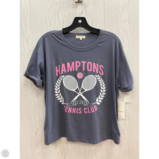 Top Short Sleeve Basic By Ultra Flirt In Blue, Size: Xl