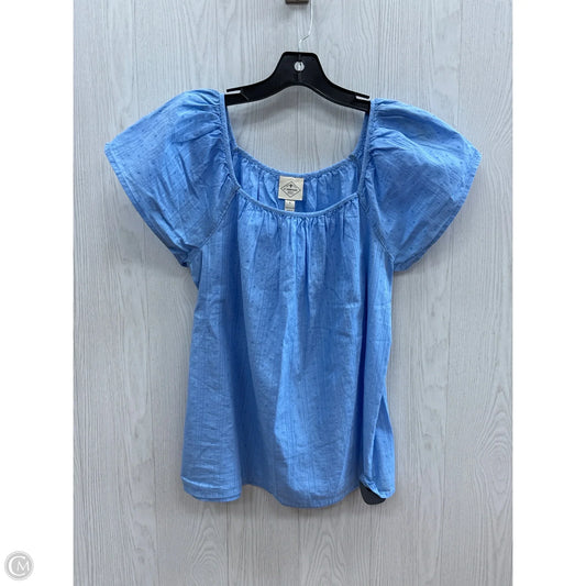 Top Short Sleeve By St Johns Bay In Blue, Size: S