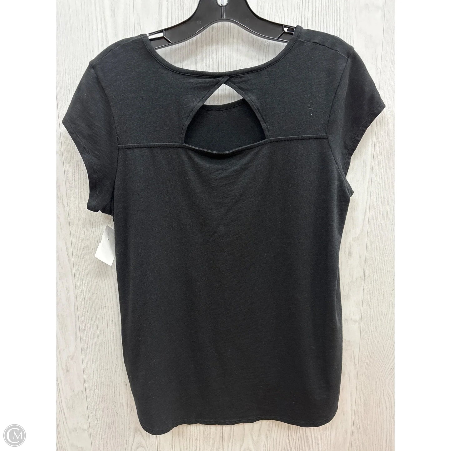 Top Short Sleeve Basic By Max Studio In Black, Size: M