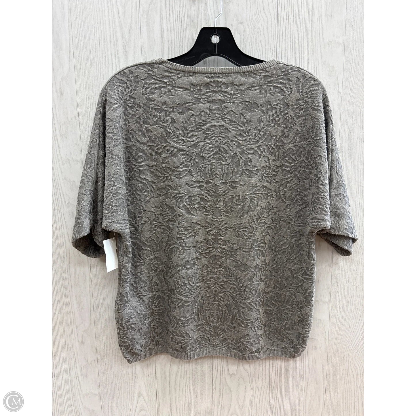 Top Short Sleeve By Calvin Klein In Grey, Size: S