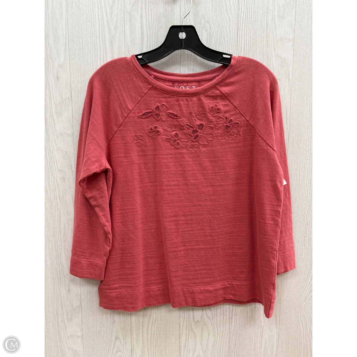 Top Long Sleeve By Loft In Coral, Size: S