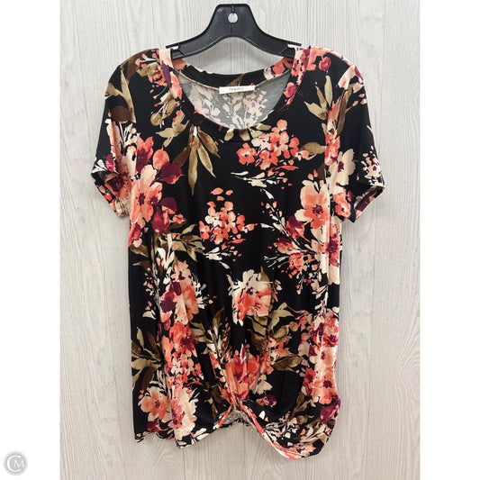 Top Short Sleeve By Clothes Mentor In Black, Size: L
