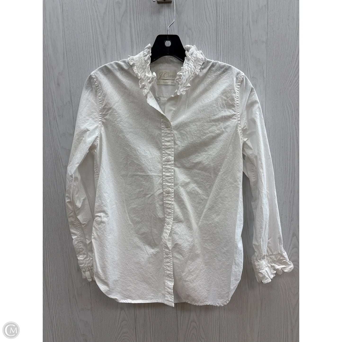 Top Long Sleeve By J. Crew In White, Size: Xs