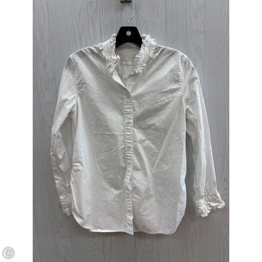 Top Long Sleeve By J. Crew In White, Size: Xs