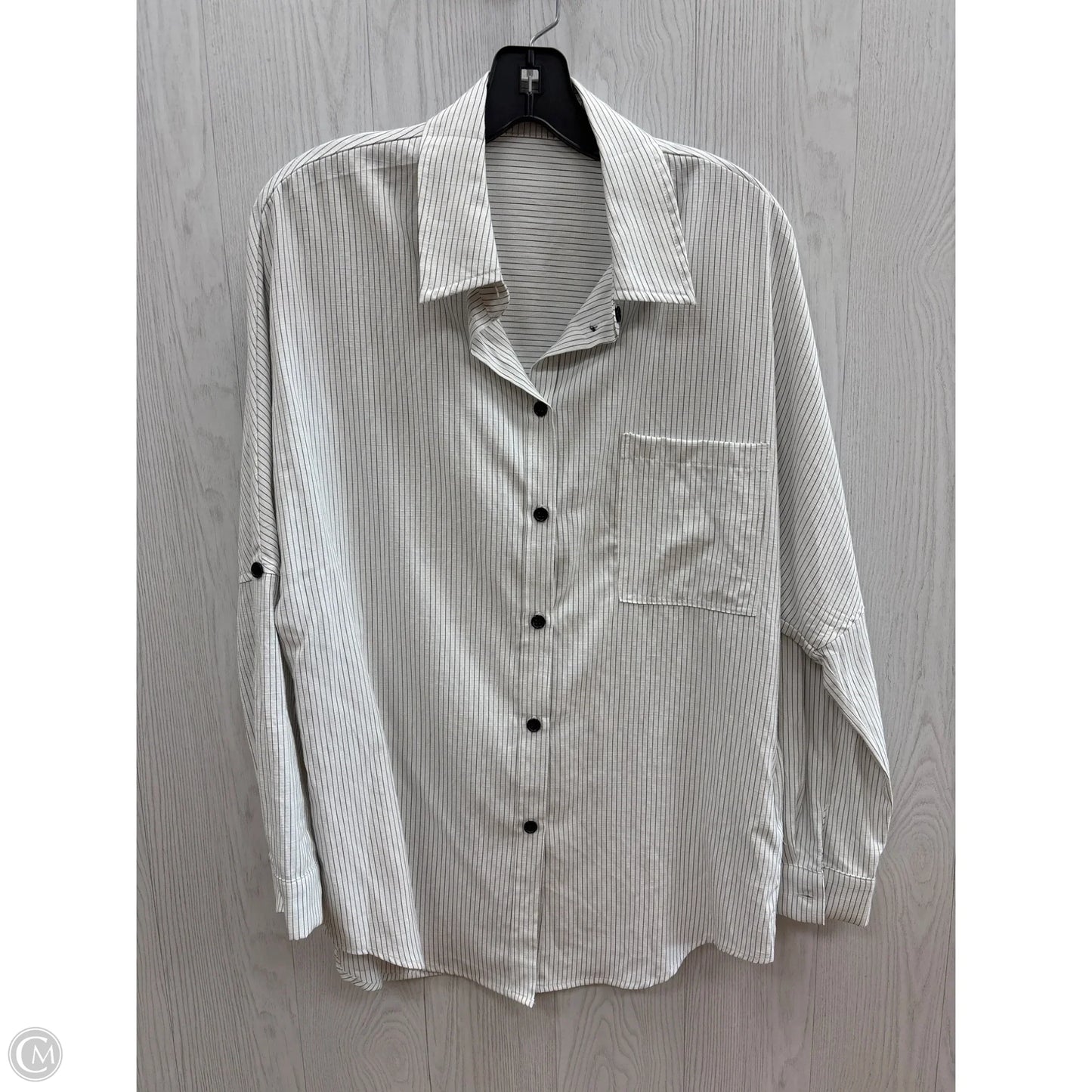 Top Long Sleeve By Amazon Essentials In White, Size: S