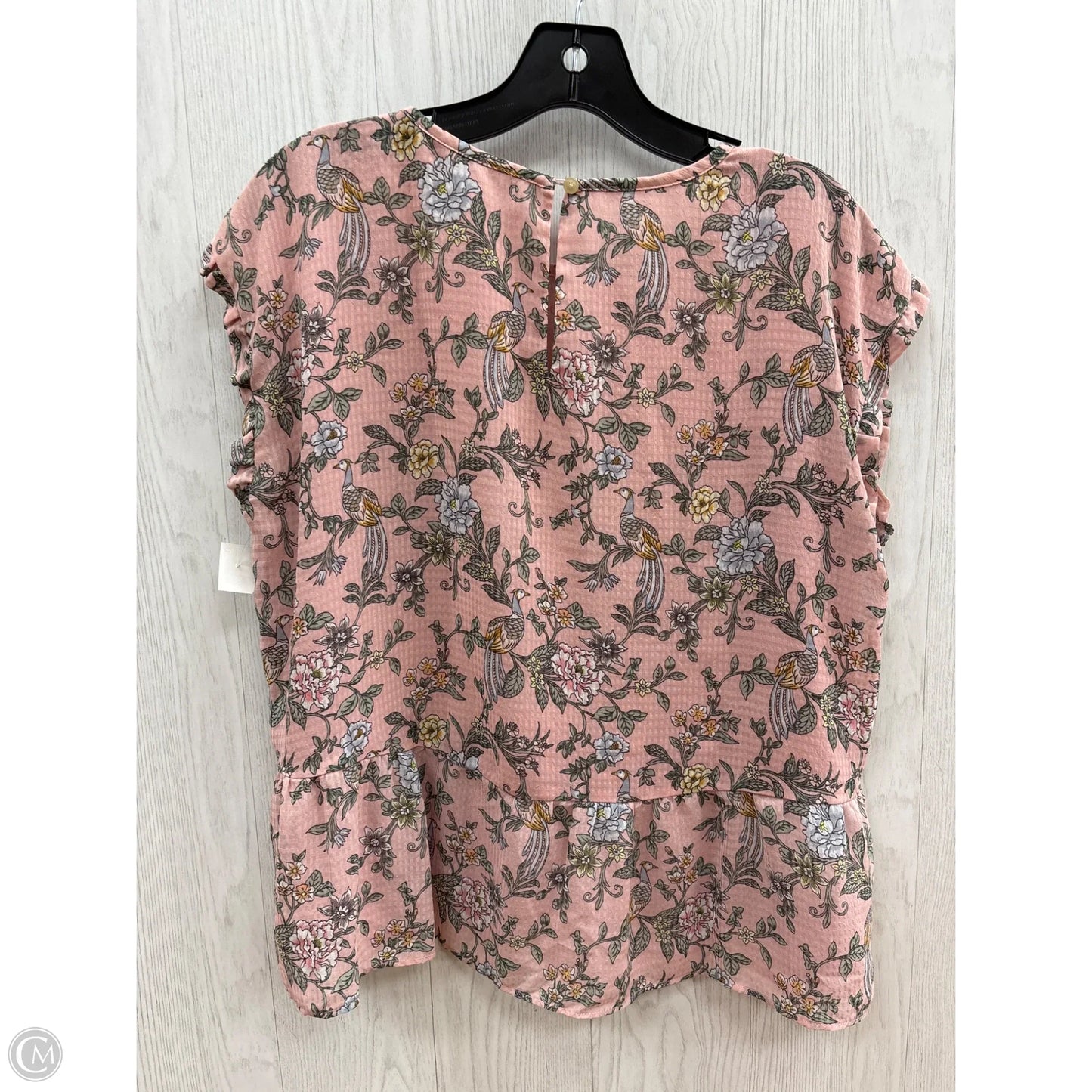 Top Short Sleeve By Loft In Floral Print, Size: Mp