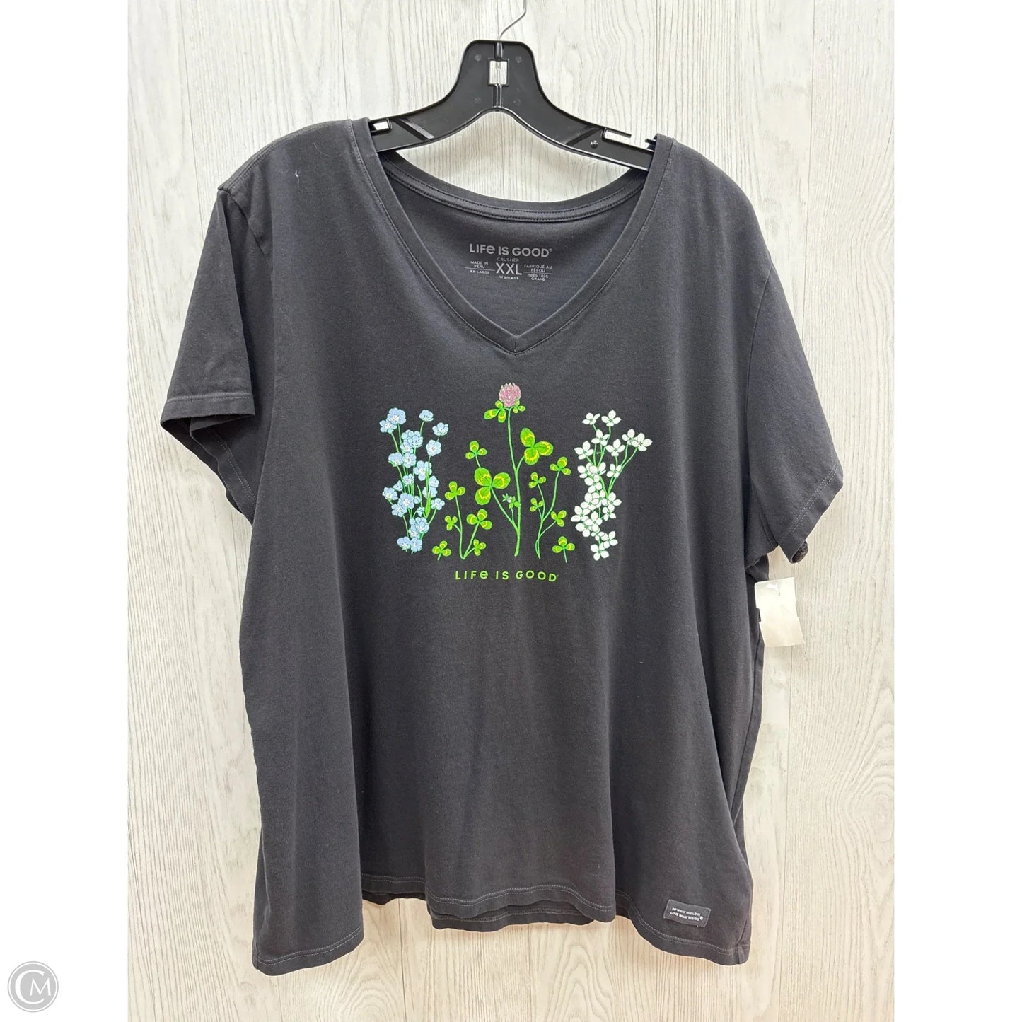 Top Short Sleeve Basic By Life Is Good In Grey, Size: Xxl