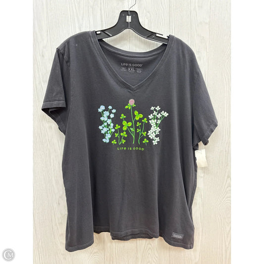 Top Short Sleeve Basic By Life Is Good In Grey, Size: Xxl