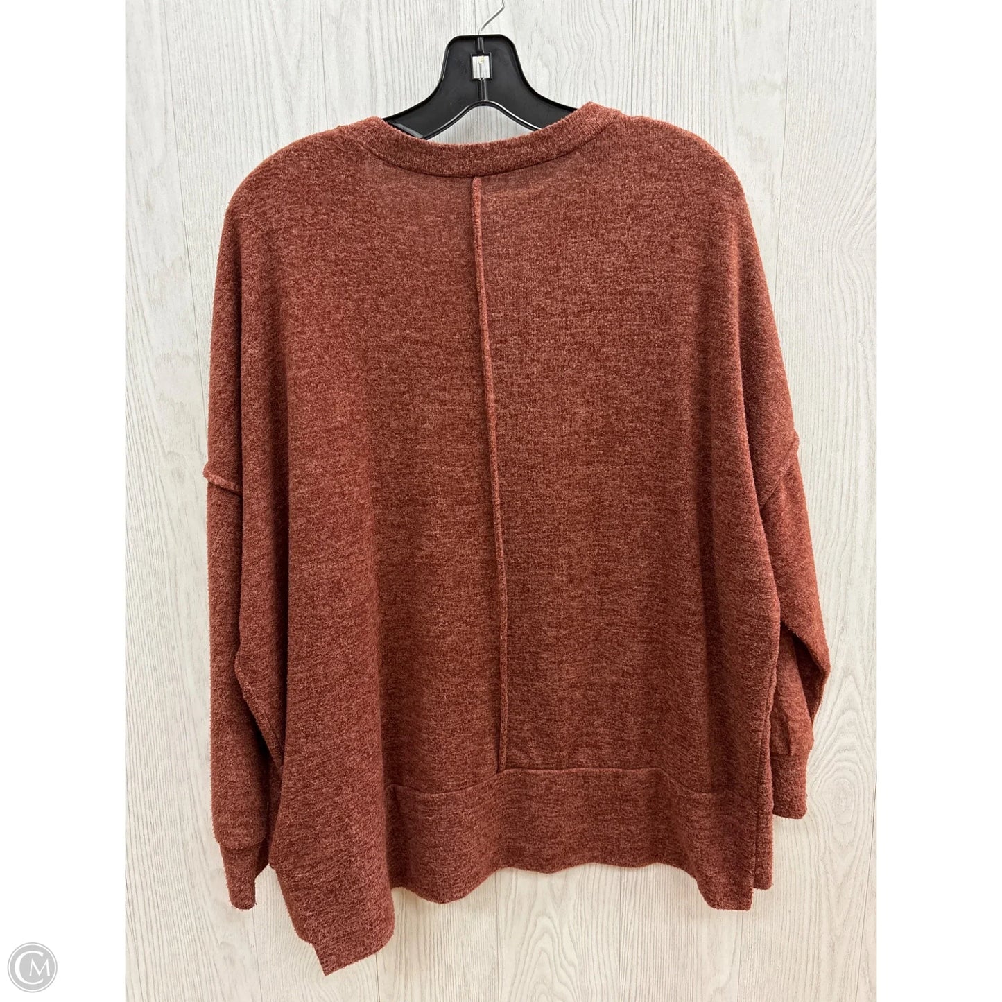 Top Long Sleeve By Zenana Outfitters In Orange, Size: S