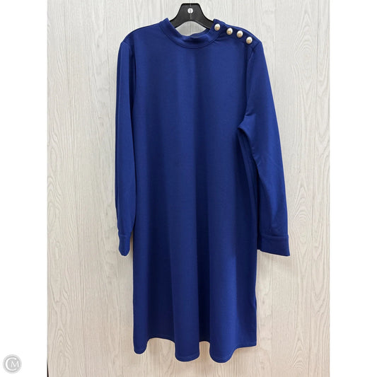 Dress Casual Midi By Eloquii In Blue, Size: 16