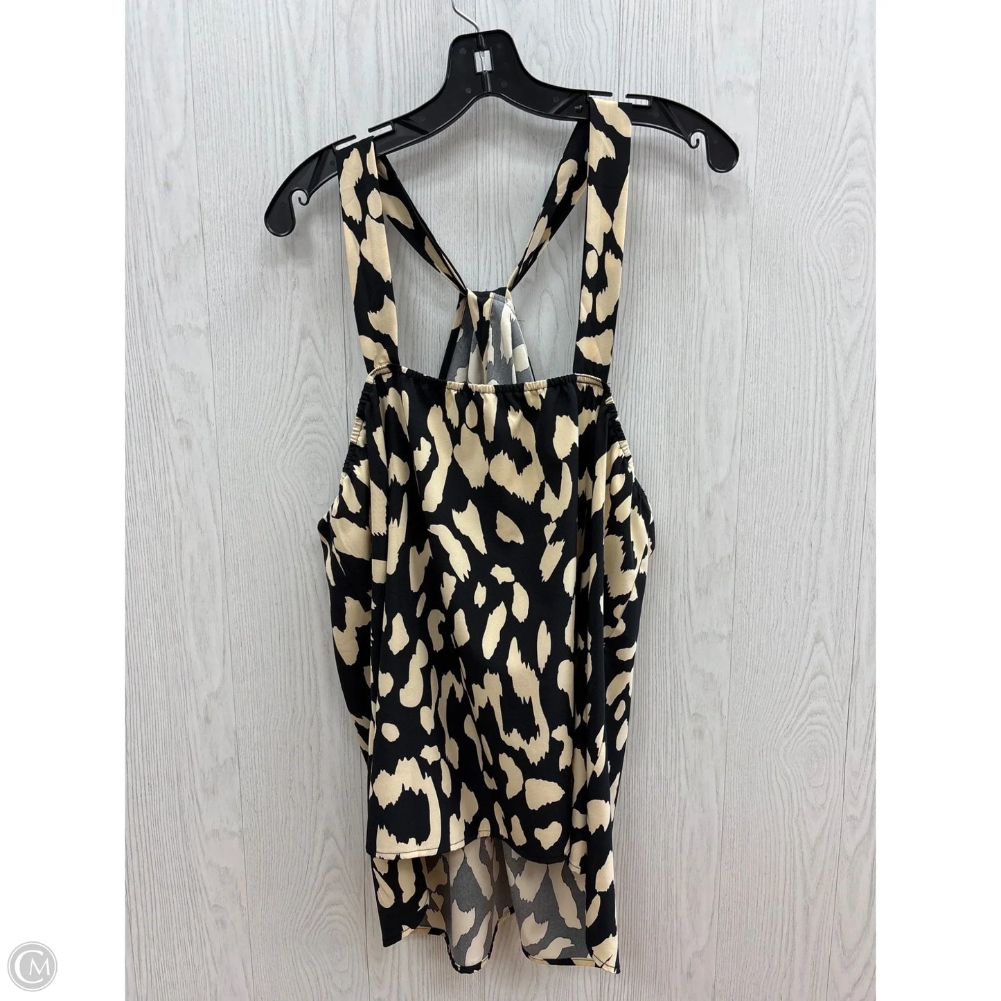 Top Sleeveless By Clothes Mentor In Black & Cream, Size: 4x