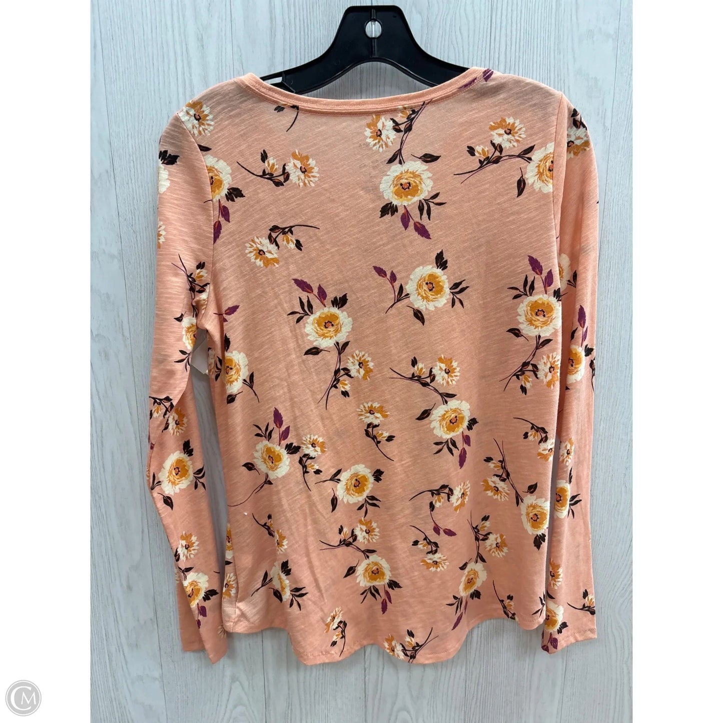 Top Long Sleeve Basic By Sonoma In Peach, Size: Xs