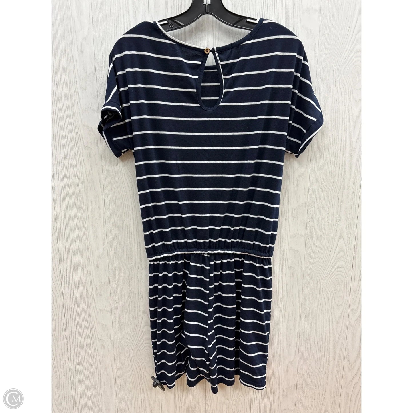 Romper By Clothes Mentor In Blue & White, Size: M
